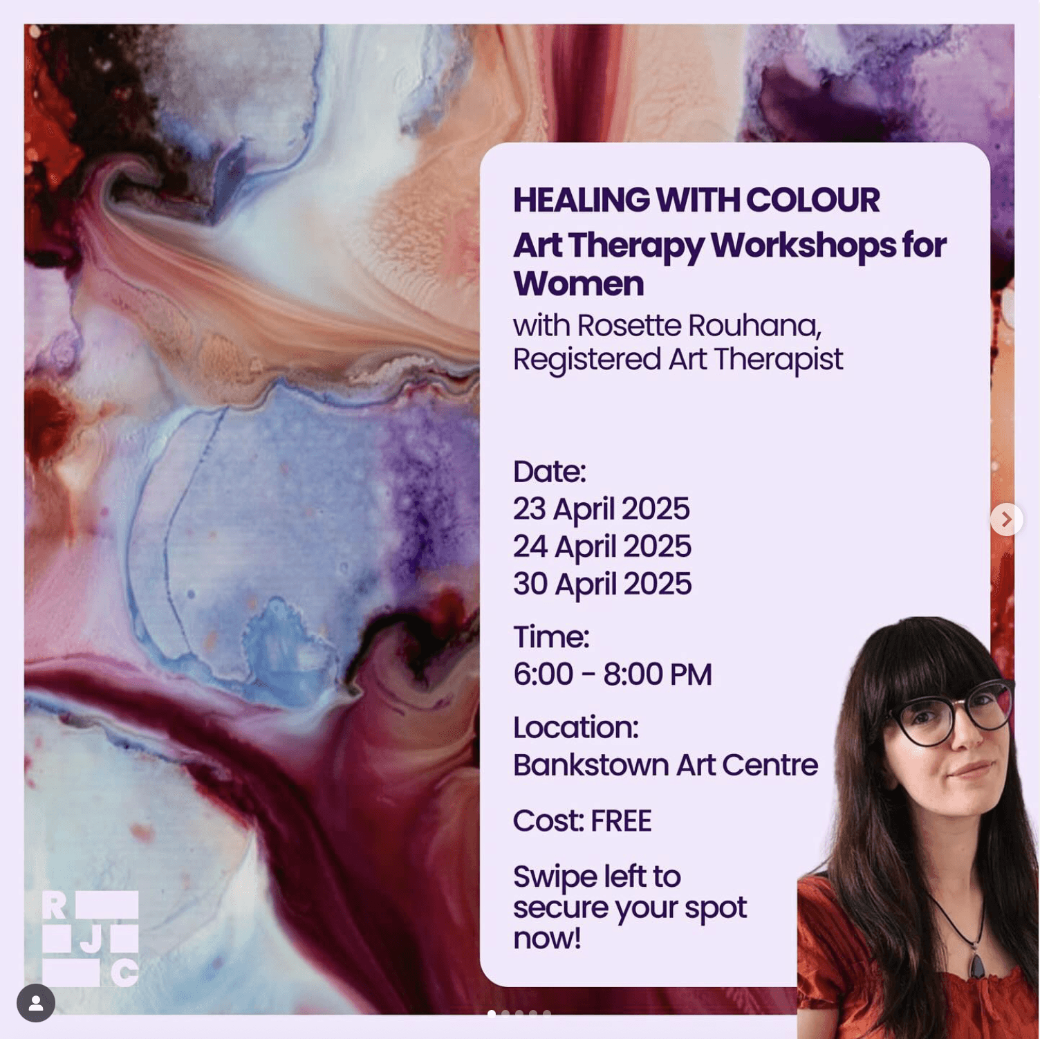 Healing with Colour Art Therapy workshops for women