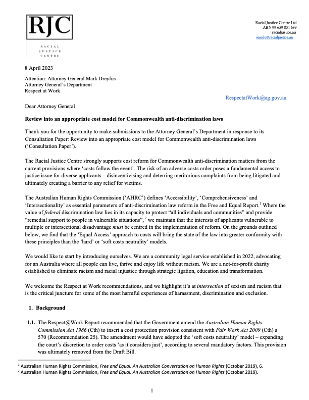 Review of NSW Anti-Discrimination Law